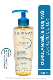 Bioderma Atoderm Duş Yağı 200 ml - Kuru ve Atopi Eğilimli Ciltler İçin Nemlendirici ve Besleyici Duş Yağı - Bioderma