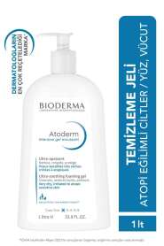 Bioderma Atoderm Intensive Yatıştırıcı Cilt Temizleyici Jel 1000 ml - Kuru, Hassas ve Atopik Ciltler için Hipoalerjenik, Nemlendirici Temizleyici Jel - Bioderma