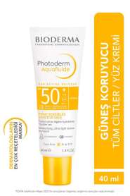 Bioderma Photoderm Aquafluid SPF50+ Hassas Ve Yağlı Ciltler İçin Parlamayı Engellemeye Yardımcı Güneş Kremi 40 ml - Bioderma