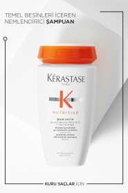 Kérastase Nutritive Bain Satin - Kuru ve Hassas Saçlar İçin Nemlendirici, İpeksi Parlaklık ve Yumuşaklık Sağlayan Şampuan 250ml - Kerastase (1)