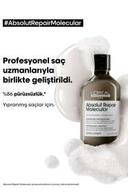 L’Oréal Professionnel Absolut Repair Molecular Yıpranmış Saçlar İçin Onarıcı Şampuan 300ml - Moleküler Bakım & Derin Nem - (1)
