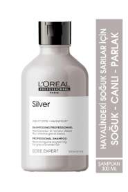 LOréal Professionnel Serie Expert Silver Gri ve Beyaz Saçlar İçin Renk Dengeleyici Mor Şampuan 300 ml - Sarı Ton Önleyici & Parlaklık - Loreal Professionnel (1)