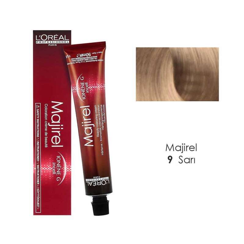 Loreal Professionnel Majirel Coloration Creme de Beaute Ionene G & Incell 9 Sarı Saç boyası 50 ML - 1