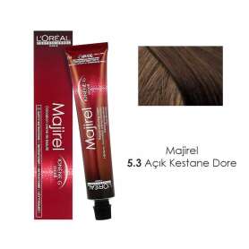 LOréal Majirel Saç Boyası 50 ml | 5.3 Açık Kestane Dore, Kalıcı ve Parlak Renk - Loreal Professionnel