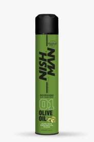 Nishman Nourishing Olive Oil Hair Sheen Spray 400ml | Besleyici Zeytinyağı Özlü Saç Spreyi - Nishman
