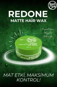 Redone Aqua Hair Wax Mat Yeşil 150ml | Mat ve Güçlü Saç Şekillendirici Wax - Red One