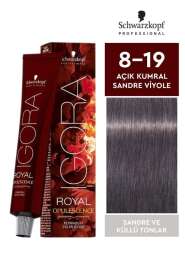 Schwarzkopf Igora Royal Opulescence 8-19 Açık Kumral Sandre Viyole Saç Boyası 60ml | Profesyonel Kalıcı Renk - 