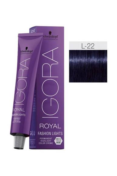 Schwarzkopf Professional Igora Royal Fashion Lights Saç Boyası 60ml-L 22 Yoğun Küllü - 1